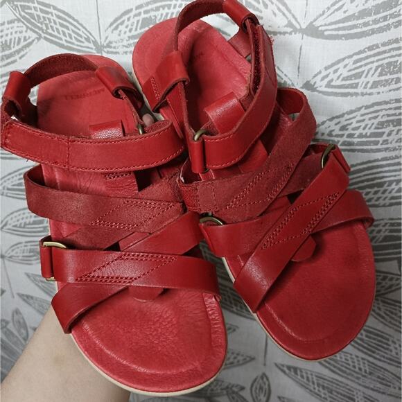 Merrell Kalari Shaw Strap Sandals Red Leather - Picture 4 of 7